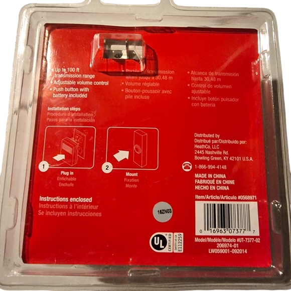 Utilitech Wireless Doorbell #0568971 - Picture 3 of 6